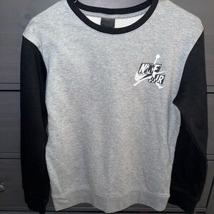 Jordan Boy Gray and Black Crewneck Sweater
